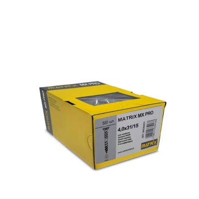 MATRIX MX PRO 4,0 x 31/15, ŁEB STOŻKOWY, SAMODOCIĄGAJĄCY, FREZ ZAGŁĘBIAJĄCY, MX20