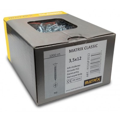 MATRIX CLASSIC WKRĘT 3,5 X 12, ŁEB STOŻKOWY, PZ2